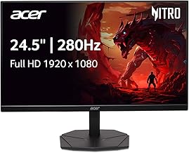 Nitro 24.5 Inch Full HD 1920 x 1080 ZeroFrame Design PC Gaming Monitor | AMD FreeSync Premium | Up to 280Hz Refresh | 1ms (VRB) | One Display Port 1.4 and Two HDMI 2.0 Ports | KG251Q Z1biip