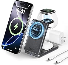 Sponsored Ad - Magnetic Wireless Charger,3 in 1 Wireless Charging Station,15W Fast MagSafe Charger for iPhone 17 16 15 14 13 12 Series-Apple Watch 10 9 8 7 6 5 4 3 2 SE and Ultra Series-Airpods 4 3 2 