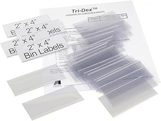 Tri-Dex Label Holder 2" x 4" for Stacking Bin, 25/Pk