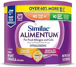 Alimentum With 2'-FL HMO Hypoallergenic Infant Formula, for Food Allergies and Colic Due to Protein Sensitivity, Baby Formula Powder, 19.8-oz Value Can