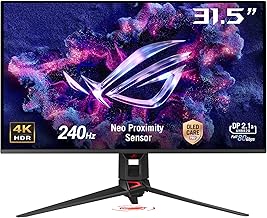 ROG Swift 32” 4K OLED Gaming Monitor (PG32UCDMR) ― 4K (3840 x 2160), QD-OLED, 240Hz, 0.03ms, G-SYNC Compatible, 99% DCI-P3, USB-C 90W, DisplayWidget, DisplayPort 2.1, 3 yr Warranty