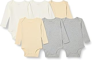 Unisex Babies' Long-Sleeve Bodysuits, Pack of 6