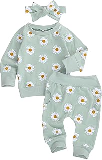 Newborn Toddler Baby Girl Clothes Set Sweatshirt + Pants + Headband 3Pcs Set Fall Winter Outfits
