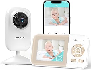 Sponsored Ad - ebemate Video Baby Monitor Camera with 2.8" LCD Screen Video & Audio No Glow Night Vision,2-Way Talk Audio Cam Baby Monitoring 1200FT Range EBE28