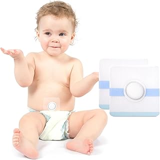 Baby Belly Navel Patches(20 Pieces), Hernia Patch,Belly Button Shaper with Waterproof Cotton Pads,Umbilical Hernia Belt Baby,Button wrap 8×8cm