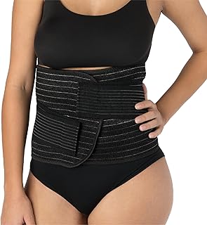 UpSpring Shrinkx Belly Charcoal Postpartum Belly Wrap, Adjustable Postpartum Belly Band to Support, Smooth After Baby (Charcoal Gray, Large/X-Large)