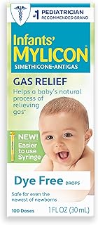 MYLICON Gas Relief Drops for Infants and Babies, Dye Free Formula, 1 Fluid Ounce (Updated Syringe)