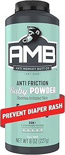 Anti Monkey Butt Baby Powder - Talc-Free Cornstarch Powder for Diaper Rash Prevention - Calamine & Hypoallergenic Formula for Anti-Chafing & Itch Relief - 8 oz