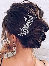 JAKAWIN Crystal Bride Wedding Hair Comb Silver Bridal Headpiece Rhinestone Hair Piece Accessories for Women HC113 (Silver)