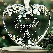 Sponsored Ad - Engagement Ornament 2025, Crystal Heart Ornament 2025 - The Year We Got Engaged, Unique Engagement Gifts for Couples Newly Engaged, Fiance & Bride to Be