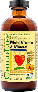 Kids Multivitamin & Mineral - Kids Vitamins, Liquid Multivitamin for Kids, Toddler Multivitamins, Liquid Vitamins, Baby Multivitamin - Natural Orange & Mango, 8 Fl Oz (Pack of 1)