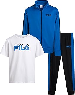 Boys Tracksuit Set - 3 Piece Athletic Youth Shirts Tricot Jacket and Pants for Boys and Toddlers Kids Athletic Pants Set
