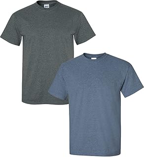 Men's Ultra Cotton T-Shirt, Style G2000, 2-Pack XL-DarkHeather+HeatherIndigo