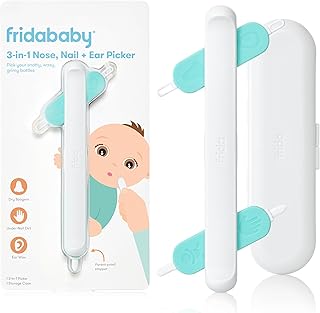 Frida Baby 3-in-1 Nose, Nail + Ear Picker by Frida Baby the Makers of NoseFrida the SnotSucker, Safely Clean Baby's Boogers, Ear Wax & More