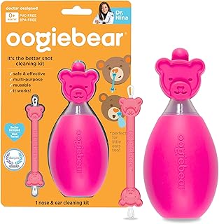 Sponsored Ad - oogiebear: BearPair Baby Nose Cleaner & Ear Wax Removal Tool with Nasal Aspirator - Safe Booger & Earwax Removal for Newborns, Infants, Toddlers - Essential Baby Stuff, Diaper Bag Must-