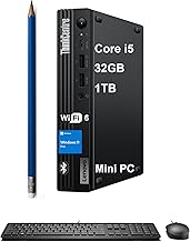 2025 Lenovo ThinkCentre M70q Gen 5 Tiny Business Desktop (Intel 10-Core i5-14400T (> i7-13700T), 32GB DDR5, 1TB SSD, UHD Graphics 730) MFF, Mini PC, DisplayPort, Ethernet, HDMI, 3-Yr WRT, Win 11 Pro
