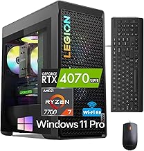 Legion Tower 5 Gen 8 Gaming Desktop, NVIDIA RTX 4070 Super 12GB GDDR6X, AMD Ryzen 7700, Wi-Fi 6E, Bluetooth 5.3, Win 11 Pro, Keyboard & Mouse, 32 GB DDR5, 2 TB SSD