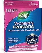 Nature's Way Women's Probiotic Pearls, Supports Vaginal and Digestive Health*, 1 Billion Live Cultures, No Refrigeration Required, 30 Softgels (Packaging May Vary)
