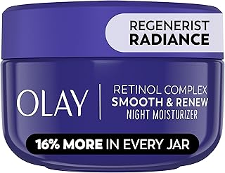 Retinol Face Moisturizer, Smooth & Renew Cream for Women, Fragrance-Free - Anti-Aging, Anti-Wrinkle, Smooth Fine Lines, Tightening, Brightening - Recyclable Sustainable Eco Jar, Non-Greasy, 2 Oz