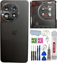 for Oneplus 11 Back Glass Cover with Camera Glass Lens and Tape Parts Replacement for OnePlus 11 5G All Versions +Tools (Titan Black)
