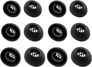 Replacement Silicone Ear Tips for OnePlus Buds 3 / Buds 4 / Buds Pro 2 / Buds Pro 3 / Nord Buds 3 / Nord Buds 3 Pro Earbuds, 6 Pairs (S/M/L, Black)
