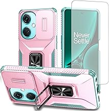 Sponsored Ad - Case for OnePlus Nord N30/OnePlus Nord CE 3 Lite/K11X Case with Tempered Glass Screen Protector and Slide Camera Cover, Magnetic Ring Car Holder Shockproof Cover for OnePlus Nord N30 PC