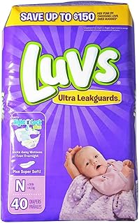 Newborn Ultra Leakguards Diapers, 40 Count