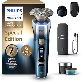 Philips Norelco Shaver i9000 Prestige Ultra Special Edition - Wet & Dry Electric Shaver, SenseIQ Pro Technology, Triple Lift & Cut System, 360 Rotating NanoTech Precision Blades, Model XP9406/93