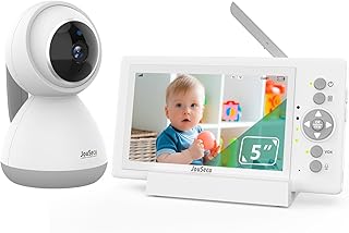 Sponsored Ad - Baby Camera Monitor with 30 Hours Battery Life, Pan-Tilt-Zoom Video Baby Monitor with Camera and Audio 5 Inch Large Screen, No WiFi, Temperature Monitoring, 2 Way Talk Back, Power Savin