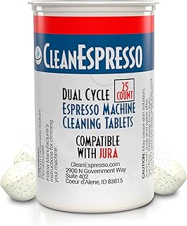 Sponsored Ad - 25 Cleaning Tablets Designed For Jura Coffee Machines - 3.5g Dual Cycle Espresso Machine Cleaning Tablets for Jura Espresso Machines - Coffee Maker Cleaner