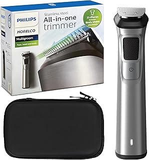 Multi Groomer 8000 Series, 21 Piece Grooming Kit, Beard Trimmer for Men, All-in-One Precision Trimmer for Face, Head, and Body