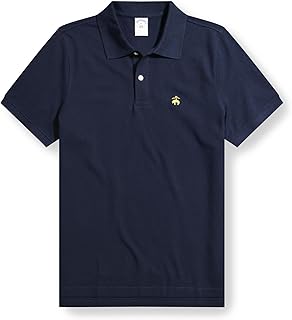 Men's Cotton Pique Stretch Logo Short Sleeve Polo Shirt