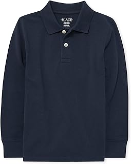 boys Long Sleeve Pique Polo