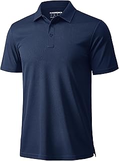 Men's Polo Shirts Short Sleeve Golf Quick Dry Collared Moisture Wicking Athletic Performance Polos
