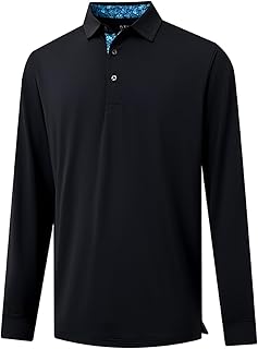 Sponsored Ad - Men's Polo Shirt Long Sleeve Casual Solid Dry Fit High Performance Designed Collared Golf Men's Polo Shirt