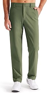 Sponsored Ad - Men's Golf Pants Classic Fit Flat Front Work Dress Pants 29" 31" 33" Stretch Casual Pants Lightweight with Pockets