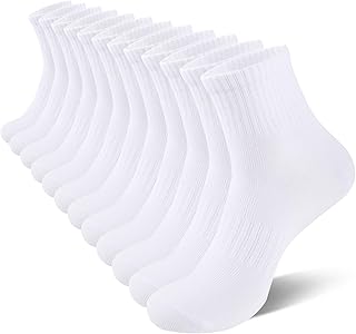 Sponsored Ad - Mens Ankle Socks Cotton Quarter Thin Ankle High Mini Crew Socks for Men 6 Pairs