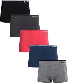 Women's Boy Shorts Underwear - 5 Pack Stretch Performance Boyshort Panties - Seamless Underwear for Women (S-XXL)