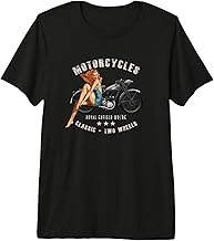 Pin up Girls Royal Enfield WDRE Vintage Motorcycle WW2 Premium T-Shirt