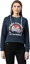 Around the World Women Hoodie 100% Cotton Pullover Hooded Sweatshirts Long Sleeves Round Neck Drawstring Hoodie