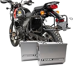 Aluminum Panniers with Pannier Racks V2 Medium Silver For Royal Enfield Himalayan 2016-2023