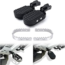 Sponsored Ad - Motorcycle Foot Peg Pedals, 360 Adjustment Stainless + Rubber Wide Rest Footpegs Fit for Royal Enfield Meteor 350 2021-2024, Classic350 2022-2024 Larger Foot Pedals