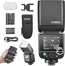 Sponsored Ad - V480 Flash V480S Camera Flash, Built-in Lithium Battery, 1/8000 HSS, 2.4GX Wireless TTL, 1.7s Recycle Time, 650 Full Power Pops for Sony Camera (V480S)