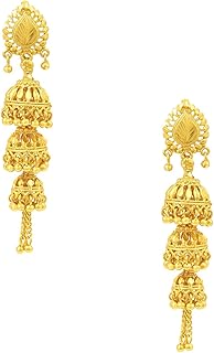 Sponsored Ad - Bodha 3 Layered Traditional GoldDesigner Jhumka Earrings (SJ_753)