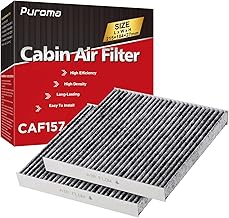 2 Pack Cabin Air Filter with Activated Carbon, Replacement for CP157, CF12157, Select Lexus, Mazda, Subaru and Toyota Avalon, Camry, Corolla, Highlander, Prius, RAV4, Sienna, Venza