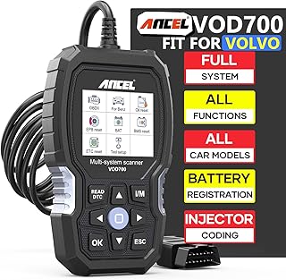 VOD700 All System OBD2 Scanner Fits for Volvo Car Code Reader Full Function Diagnostic Scan Tool ABS Bleeding Injector Oil ETC SRL BMS EPB TPMS Reset Tool