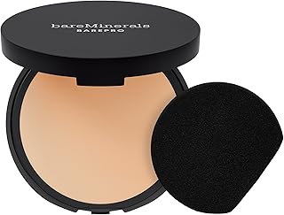 Sponsored Ad - Barepro Skin-Perfecting Powder Foundation, Matte Pressed Powder Foundation Full Coverage with Plant-Based Squalene, Talc-Fee Pressed Powder Compact, Oil Control, Vegan